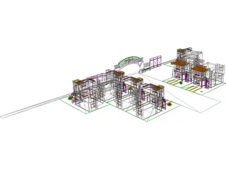 Mexican Neighborhood 3D Model preview