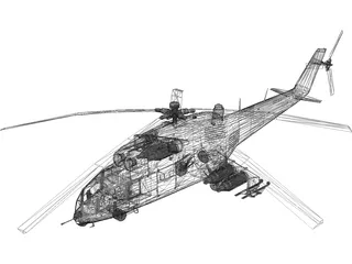 Mil Mi-24 Hind 3D Model preview