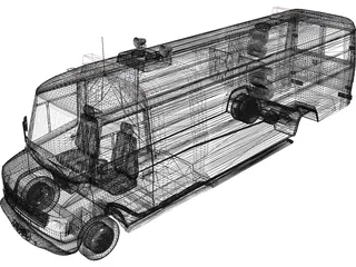 SWAT Truck 3D Model preview