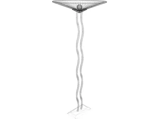 Lamp Floor Wave 3D Model preview