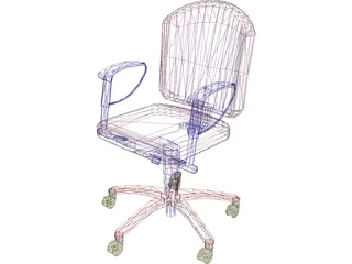 Chair Arms Adjustable 3D Model preview