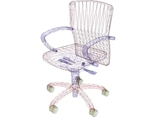 Chair Arms Adjustable 3D Model preview