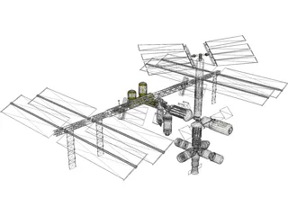 International Space Station 3D Model preview