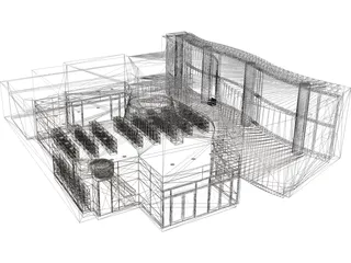 Library [+Interior] 3D Model preview
