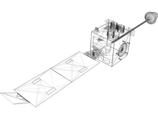 Satellite GOES 3D Model preview