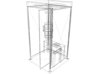 Phone Booth Japanese 3D Model preview