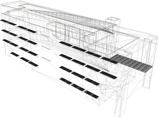 Generic Modern Building 3D Model preview