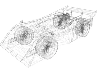 McLaren Race Car (1972) 3D Model preview