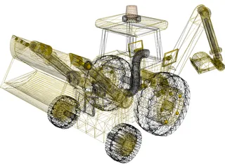 Excavator Toy 3D Model preview
