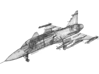 Saab JAS-39 Gripen 3D Model preview