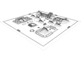 Tenochtitlan City 3D Model preview