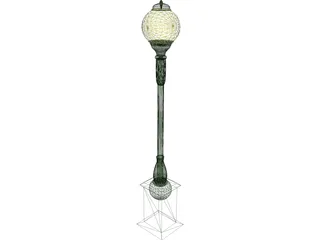 Victorian Street Lamp 3D Model preview