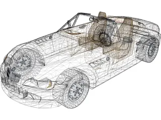 BMW Z3 3D Model preview