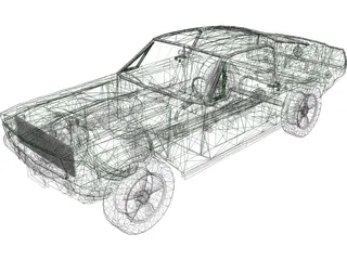 Ford Mustang Fastback (1968) 3D Model preview