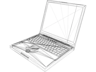 Dell Laptop Notebook 3D Model preview