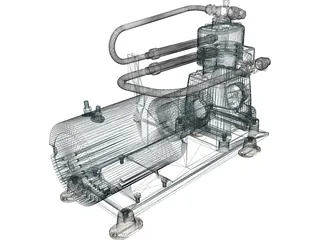 AC&R Compressor 3D Model preview