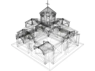 Ancient Roman Church 3D Model preview