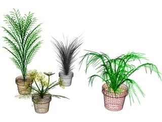 Flowerpots 3D Model preview