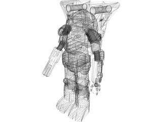 Battletech Elemental 3D Model preview