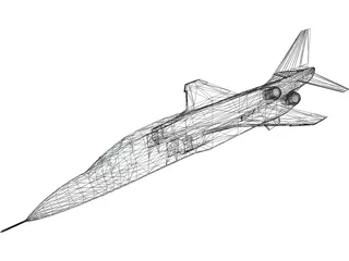Mitsubishi T-1 Trainer 3D Model preview