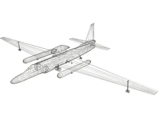Lockheed U-2 Dragon Lady 3D Model preview