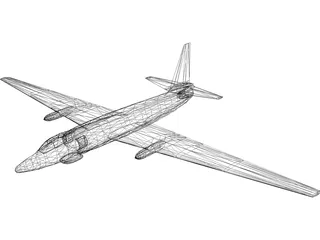 Lockheed U-2 Dragon Lady 3D Model preview