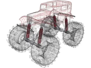 Monster Truck 3D Model preview
