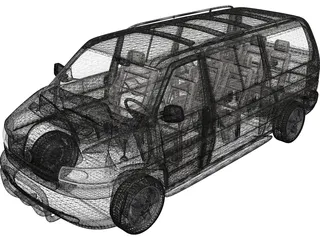 Volkswagen Transporter T4 3D Model preview