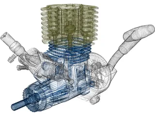 RC OS 15CV Max Model Engine 3D Model preview