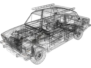 VAZ 2106 Lada 3D Model preview