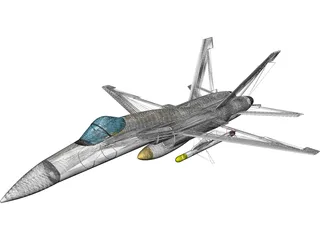 F-18 3D Model preview