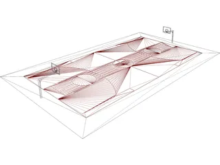 Basketball Court 3D Model preview