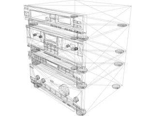 Hi-Fi System 3D Model preview