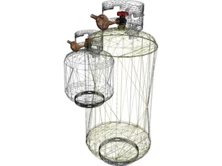 Propane Tanks 3D Model preview