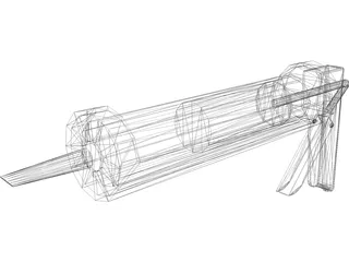 Sealant Caulking Gun 3D Model preview