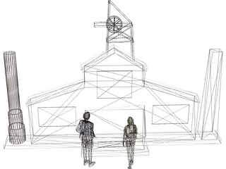 Mining Monument 3D Model preview