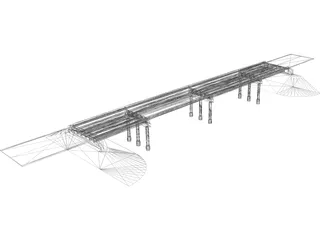 US 69 Highway Central Ave Bridge (Linn County, Kansas) 3D Model preview