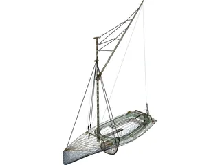 Gaf-Rig Sloop 3D Model preview