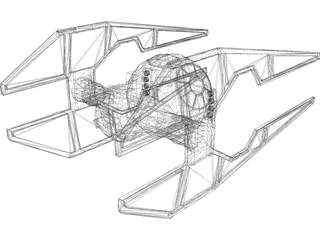 Star Wars Tie Intruder 3D Model preview