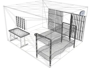 Jail Cell 3D Model preview