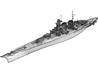 H-class Battleship 3D Model preview
