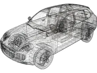 Porsche Cayenne Turbo (2005) 3D Model preview