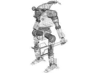 Hatchet Mech Warrior 3D Model preview
