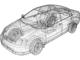 Toyota Corolla (2000) 3D Model preview