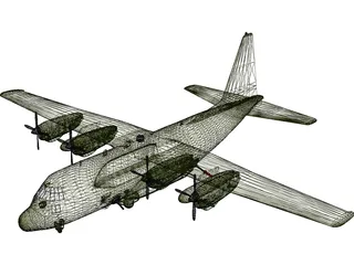 Lockheed AC-130U Gunship 3D Model preview