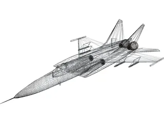 MiG-25 Foxbat 3D Model preview
