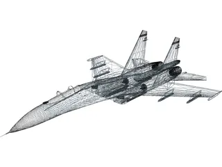 Sukhoi Su-27 Flanker A 3D Model preview