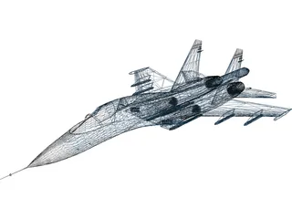 Sukhoi Su-34 Fullback 3D Model preview
