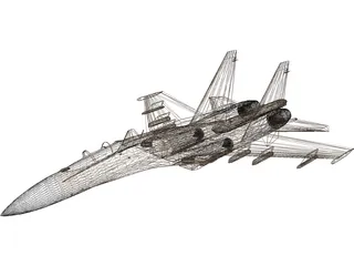 Sukhoi Su-37 Flanker-F 3D Model preview