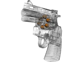 Colt Python 2 Inch Snub 3D Model preview